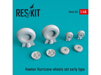Hawker Hurricane wheels set early type (weighted) 