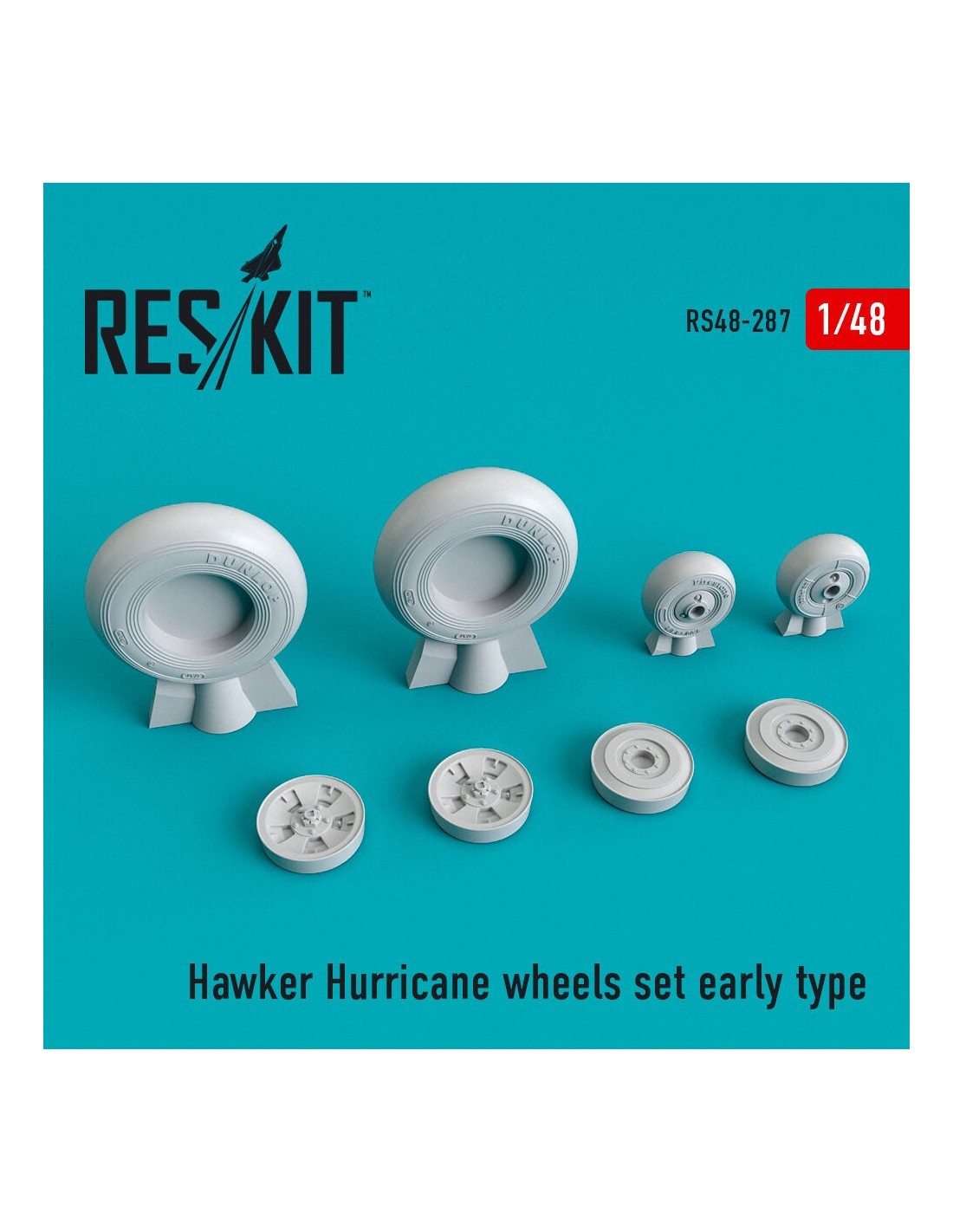 Hawker Hurricane wheels set early type (weighted)