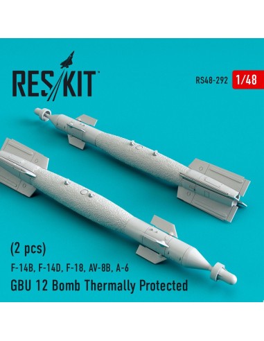 GBU-12 Paveway II thermally protected laser guided bombs (2 pcs) (F-14, F-18, F-35, AV-8B, A-6) (3D Printed) 