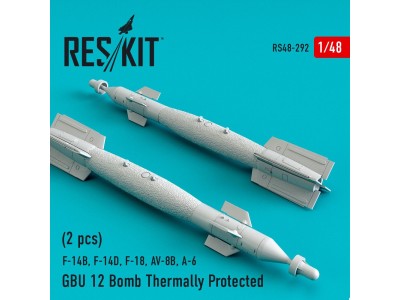GBU-12 Paveway II thermally protected laser guided bombs (2 pcs) (F-14, F-18, F-35, AV-8B, A-6) (3D Printed) 