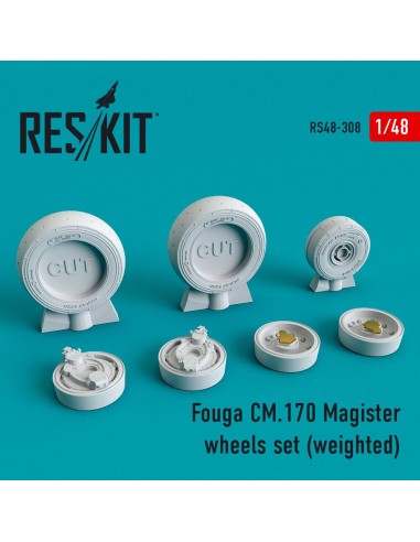 Fouga CM.170 Magister wheels set (weighted) 