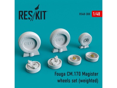 Fouga CM.170 Magister wheels set (weighted) 