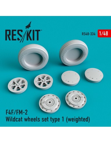 F4F/FM-2 Wildcat wheels set type 1 (weighted) 