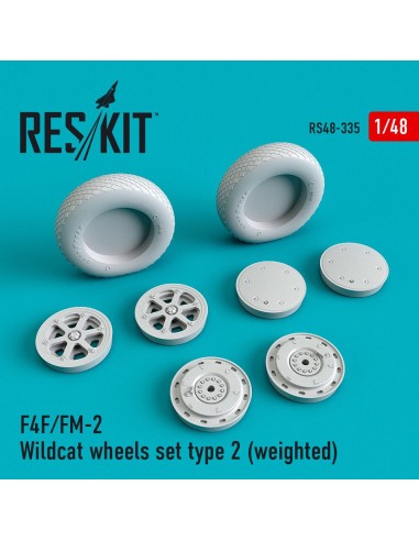 F4F/FM-2 Wildcat wheels set type 2 (weighted) 
