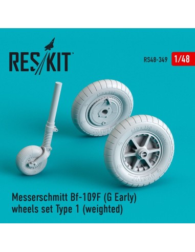 Bf-109 (F, G-early) wheels set type 1 (weighted) 