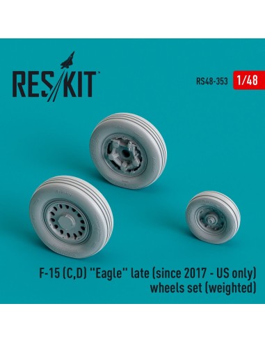 F-15 (C,D) Eagle late (since 2017 - US only) wheels set (weighted) (Resin & 3D Printed) 