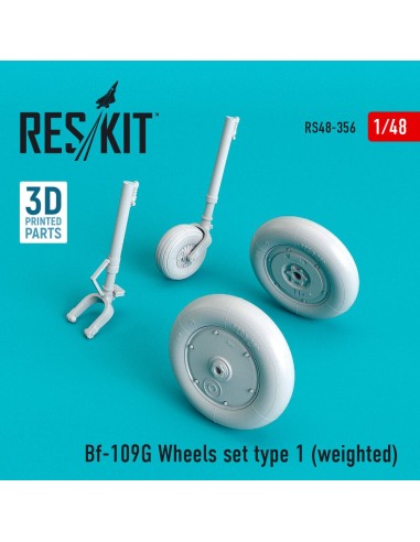 Bf-109G wheels set type 1 (weighted) 