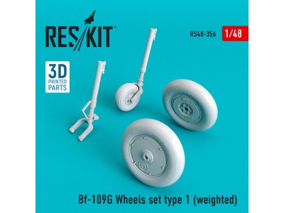 Bf-109G wheels set type 1 (weighted) 