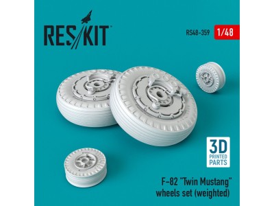 F-82 Twin Mustang (weighted) wheels set 