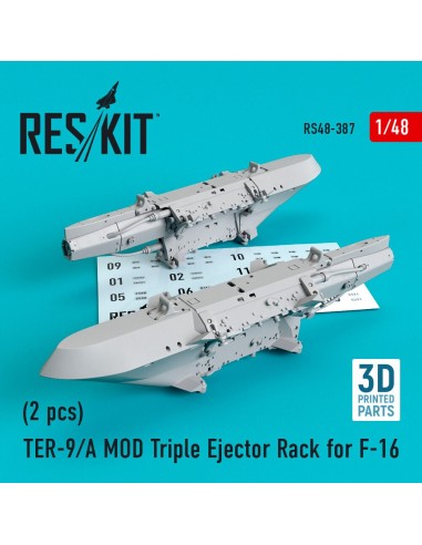 TER-9/A MOD Triple Ejector Rack for F-16 (2 pcs) (3D Printed) 