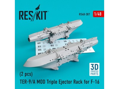 TER-9/A MOD Triple Ejector Rack for F-16 (2 pcs) (3D Printed) 