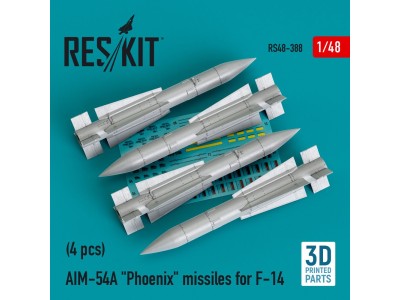 AIM-54A Phoenix missiles for F-14 (4pcs) (3D Printed) 