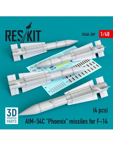AIM-54C Phoenix missiles for F-14 (4pcs) (3D Printed) 