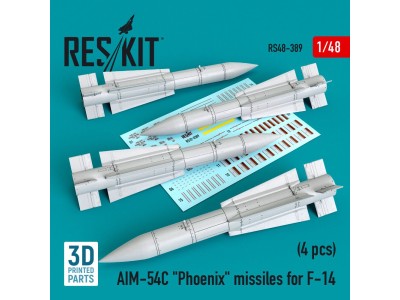 AIM-54C Phoenix missiles for F-14 (4pcs) (3D Printed) 