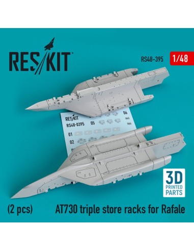 AT730 triple store racks for Rafale (2 pcs) (3D Printed) 