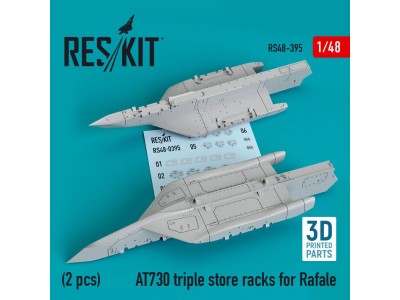 AT730 triple store racks for Rafale (2 pcs) (3D Printed) 