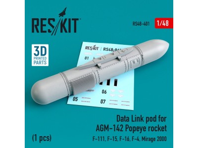 Data Link pod for AGM-142 Popeye rocket (F-15, F-16, F-4, Mirage 2000, F-111) 