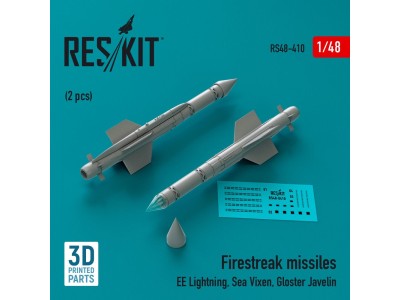 Firestreak missiles (2pcs) (EE Lightning, Sea Vixen, Gloster Javelin) (3D Printed) 
