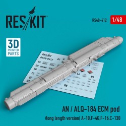 AN / ALQ-184 ECM pod (long length version) (A-10,F-4G,F-16,C-130) (3D Printed) 