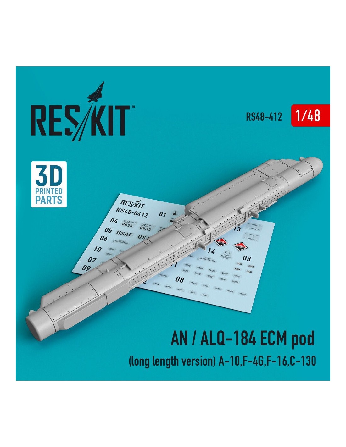AN / ALQ-184 ECM pod (long length version) (A-10,F-4G,F-16,C-130) (3D ...