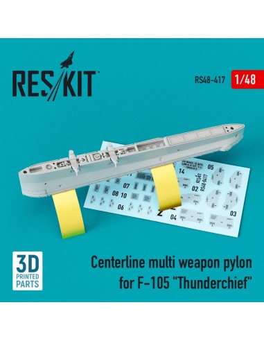 Centerline multi weapon pylon for F-105 Thunderchief (3D Printed) 