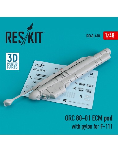 QRC 80-01 ECM pod with pylon for F-111 (3D Printed) 