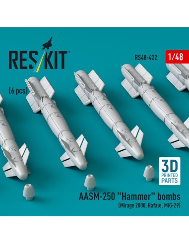 AASM-250 Hammer (6 pcs) (Mirage 2000, Rafale, MiG-29) (3D Printed) 