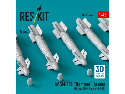 AASM-250 Hammer (6 pcs) (Mirage 2000, Rafale, MiG-29) (3D Printed) 