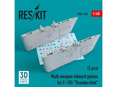 Multi weapon inboard pylons for F-105 Thunderchief (2 pcs) (3D Printed) 