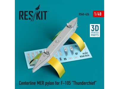 Centerline MER pylon for F-105 Thunderchief (3D Printed) 