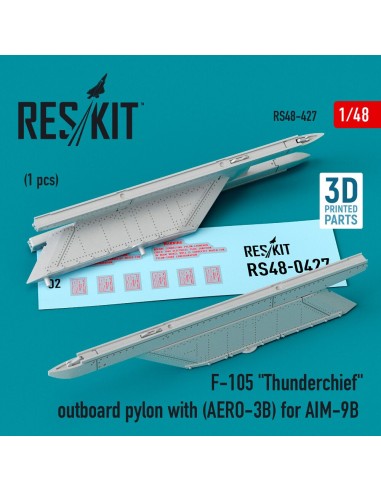 F-105 Thunderchief outboard pylon (AERO-3B) for AIM-9B (3D Printed) 