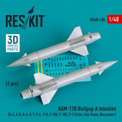 AGM-12B Bullpup A missiles (2 pcs) (A-4, A-5, A-6, A-7, F-4, F-8, F-100, F-105, P-3 Orion, Sea Vixen, Buccaneer) (3D Printed) 