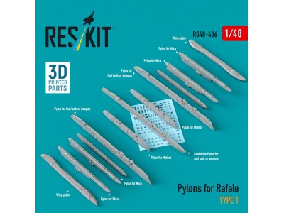 Pylons for Rafale type 1 (3D Printed) 