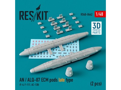 AN / ALQ-87 ECM pods late type (2 pcs) (F-4, F-111, AC-130) (3D Printed) 