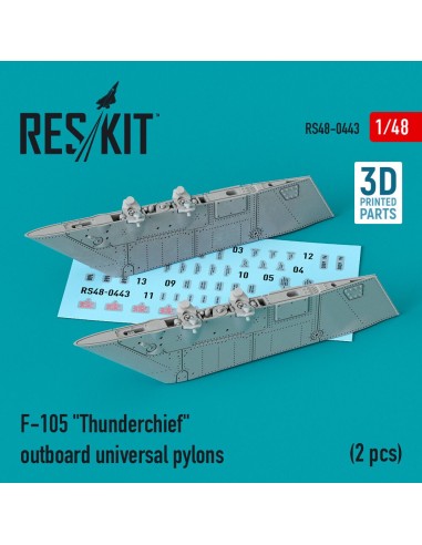 F-105 Thunderchief outboard universal pylons (2 pcs) (3D Printed) 