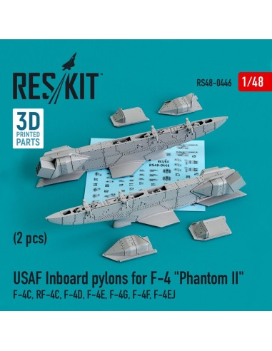 USAF Inboard pylons for F-4 Phantom II (2 pcs) (F-4?, RF-4?, F-4D, F-4?, F-4G, F-4F, F-4EJ) (3D Printed) 