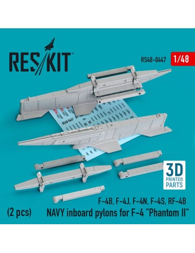 NAVY inboard pylons for F-4 Phantom II (2 pcs) (F-4B, F-4J, F-4N, F-4S, RF-4B) (3D Printed) 