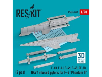 NAVY inboard pylons for F-4 Phantom II (2 pcs) (F-4B, F-4J, F-4N, F-4S, RF-4B) (3D Printed) 