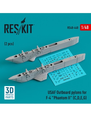 USAF Outboard pylons for F-4 Phantom II (C,D,E,G) (2 pcs) (3D Printed) 