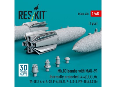 Mk.83 bombs with MAU-91 thermally protected (4 pcs) (A-4(C,E,F,L,M), TA-4F/J, A-6, A-7E, F-4(J,N,S), P-3, S-3, F/A-18(A,B,C,D)) 
