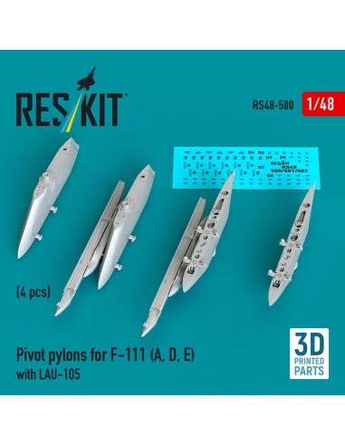 Pivot pylons for F-111 (A, D, E) with LAU-105 (4 pcs) (3D Printed) 