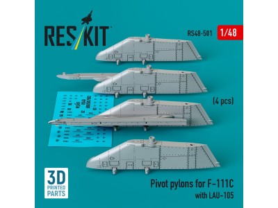 Pivot pylons for F-111C with LAU-105 (4 pcs) (3D Printed) 