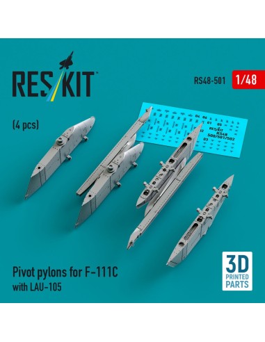 Pivot pylons for F-111C with LAU-105 (4 pcs) (3D Printed) 