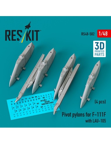 Pivot pylons for F-111F with LAU-105 (4 pcs) (3D Printed) 