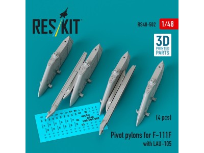 Pivot pylons for F-111F with LAU-105 (4 pcs) (3D Printed) 