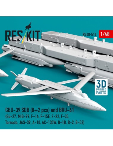 GBU-39 SDB (8 pcs) and BRU-61 (2 pcs) (Su-27, MiG-29, F-16, F-15E, F-22, F-35, Tornado, JAS-39, A-10, AC-130W, B-1B, B-2, B-52) 
