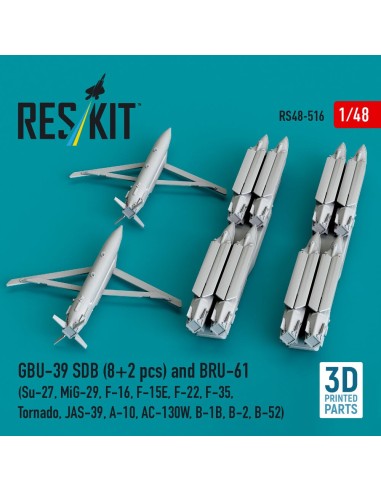 GBU-39 SDB (8 pcs) and BRU-61 (2 pcs) (Su-27, MiG-29, F-16, F-15E, F-22, F-35, Tornado, JAS-39, A-10, AC-130W, B-1B, B-2, B-52) 
