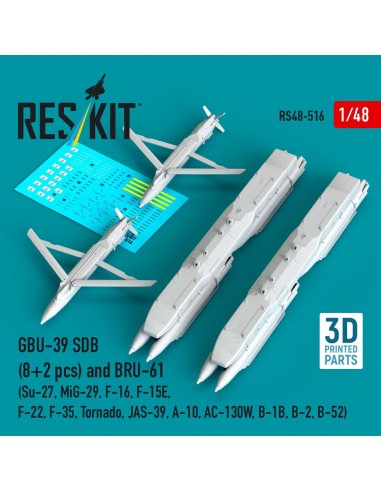 GBU-39 SDB (8 pcs) and BRU-61 (2 pcs) (Su-27, MiG-29, F-16, F-15E, F-22, F-35, Tornado, JAS-39, A-10, AC-130W, B-1B, B-2, B-52) 