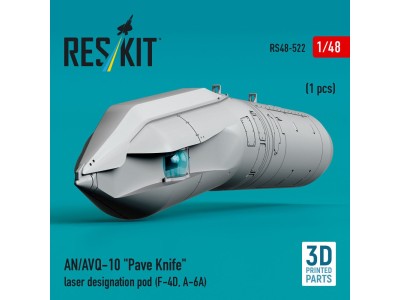 AN/AVQ-10 Pave Knife laser designation pod (1 pcs) (F-4D, A-6A) (3D Printed) 
