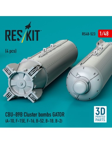 CBU-89B cluster bombs GATOR (4 pcs) (A-10, F-15E, F-16, B-52, B-1B, B-2) (3D Printed) 